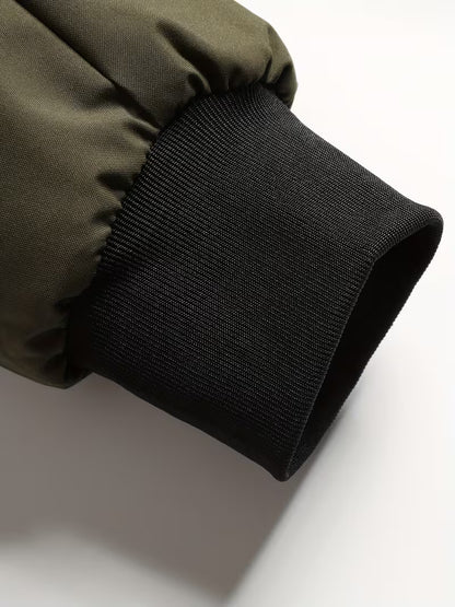 Men's Layered Hooded Zip-Up Jacket