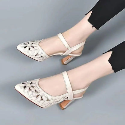 Women’s Soft-Leather-Look Comfort Arch Support Heels
