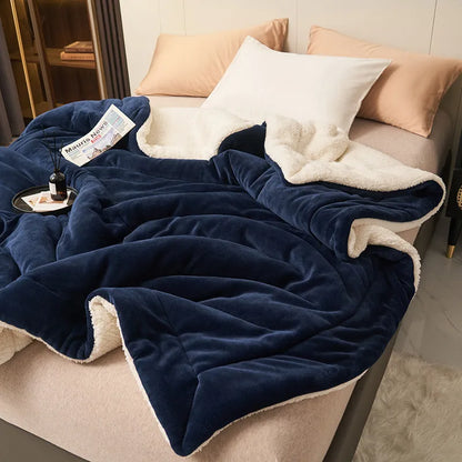 Double-Layer Velvet & Fleece Blanket