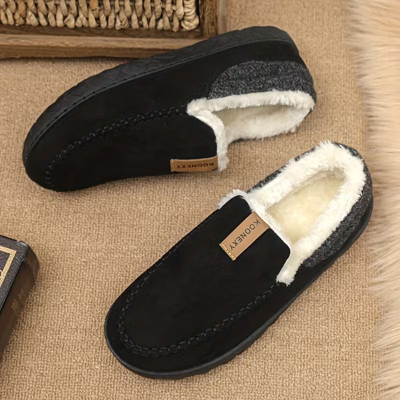 Men's Plush-Lined Slip-On Loafers