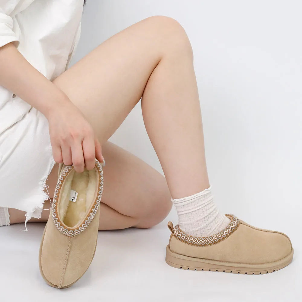 Women's Plush-Lined Slip-On Slippers