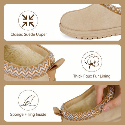 Women's Plush-Lined Slip-On Slippers