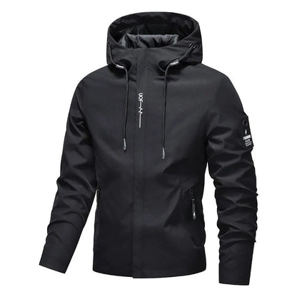 Men's Lightweight Drawstring Hooded Jacket