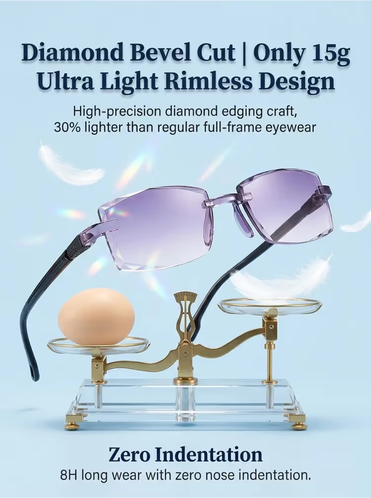 Rimless Reading Glasses