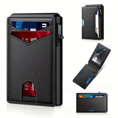 Men's Slim Pop-Up Card Holder Wallet