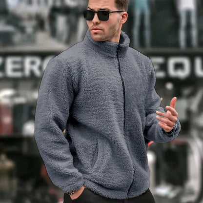 Men's Double-Sided Fleece Zip-Up Jacket