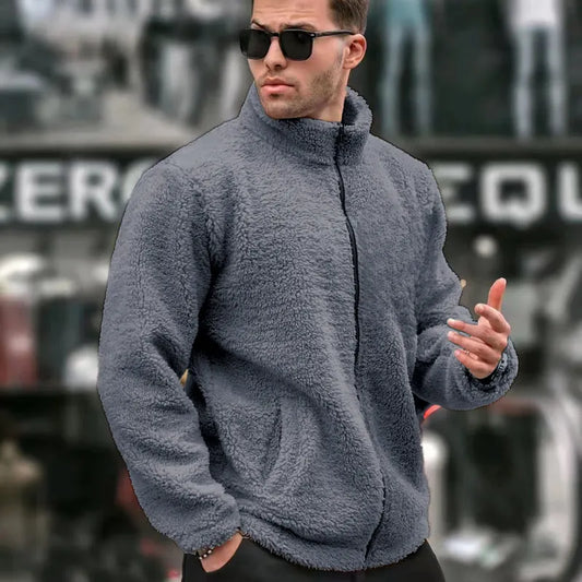 Men's Double-Sided Fleece Zip-Up Jacket