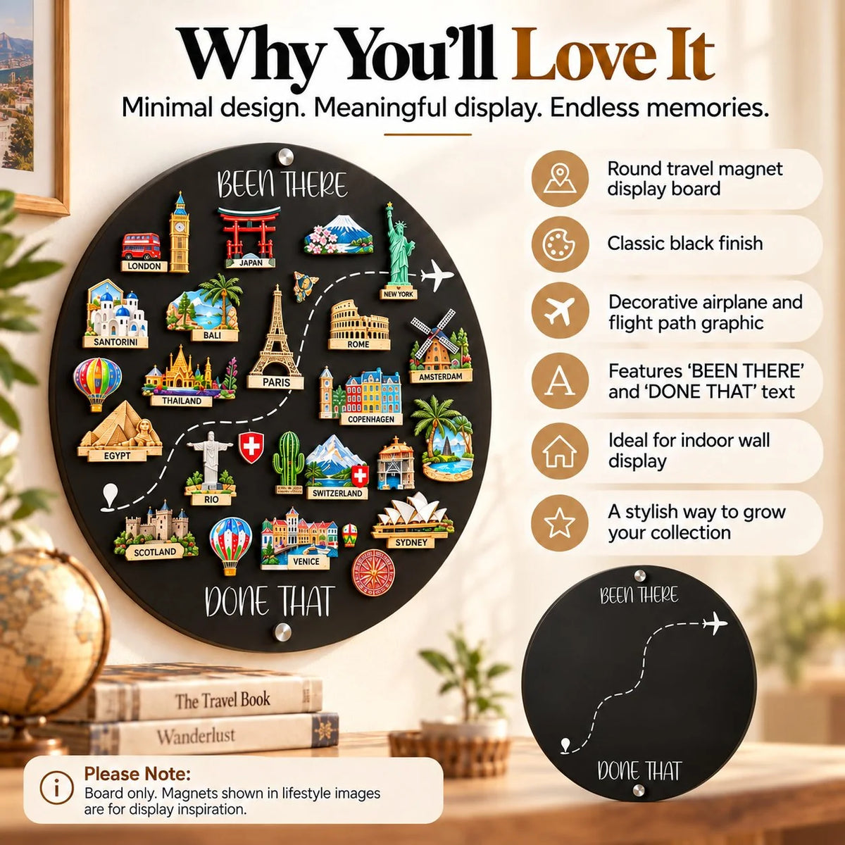 Travel Souvenir Magnet Display Board
