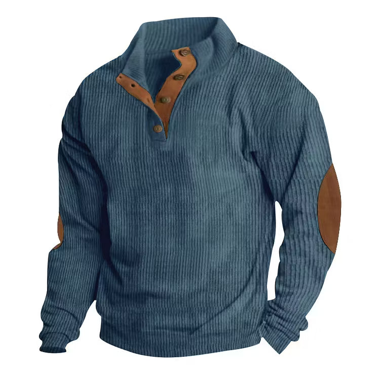Men's Stand Collar Long Sleeve Pullover