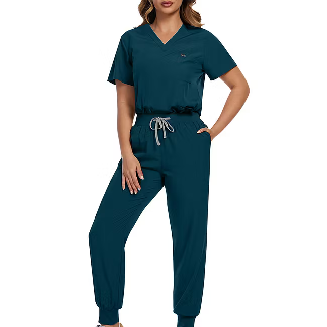 Women's Stretch Multi-Pocket Scrub Set