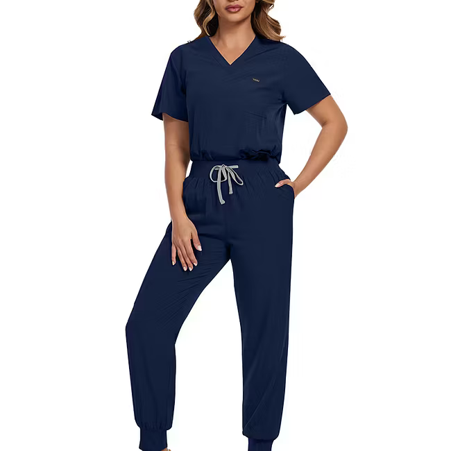 Women's Stretch Multi-Pocket Scrub Set