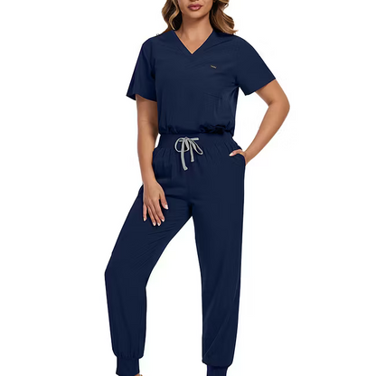 Women's Stretch Multi-Pocket Scrub Set
