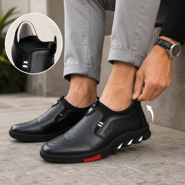 Men's Smart Leather Look Lace Up Shoes