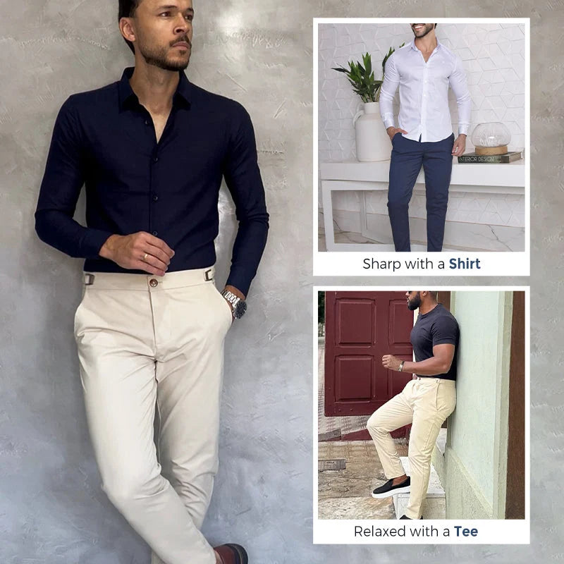 Men's Stretch Slim-Fit Trousers