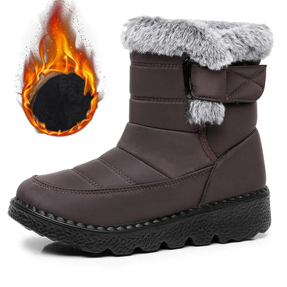 Women's Plush-Lined Slip-On Winter Boots