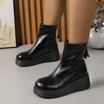 Women's Platform Wedge Ankle Boots