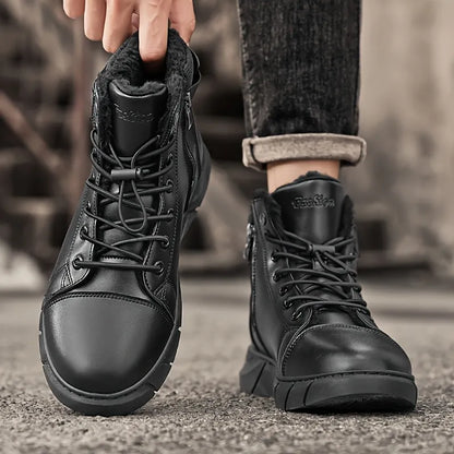 Men’s Leather-Look Fleece-Lined Chukka Boots