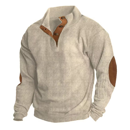 Men's Stand Collar Long Sleeve Pullover