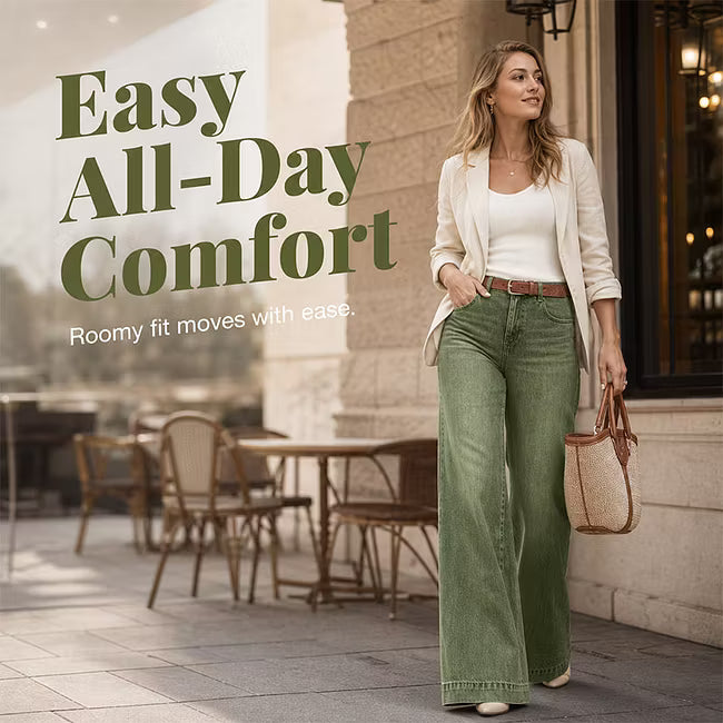 Women's Vintage Wash Wide-Leg Jeans