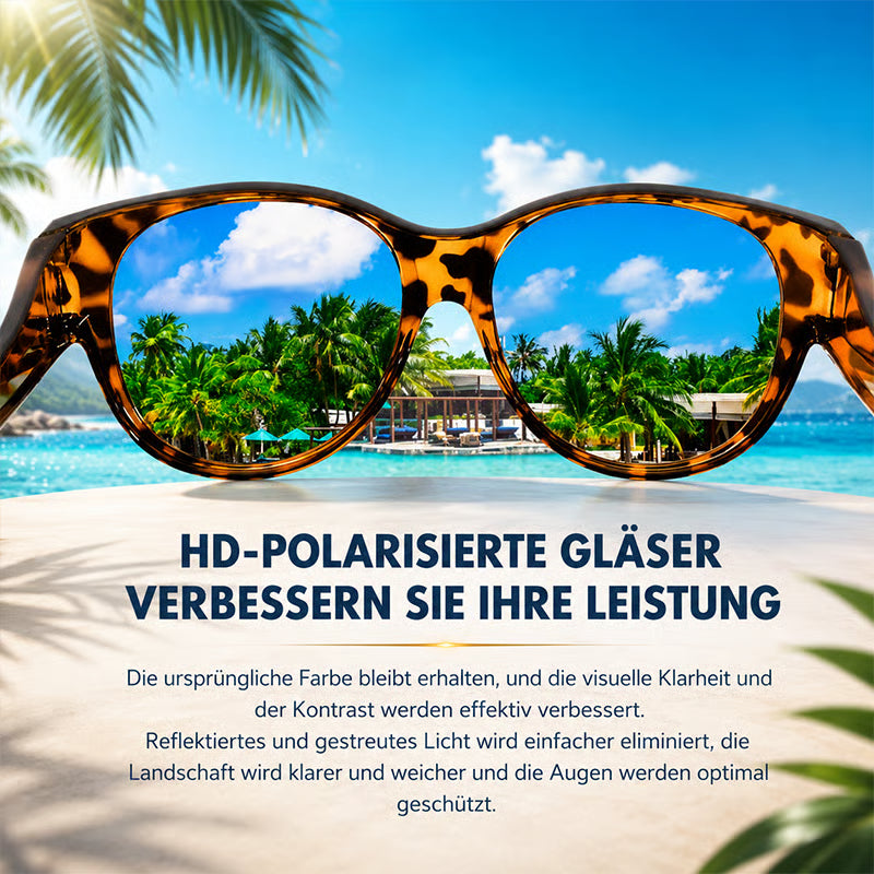 Polarised Round Cat-Eye Sunglasses