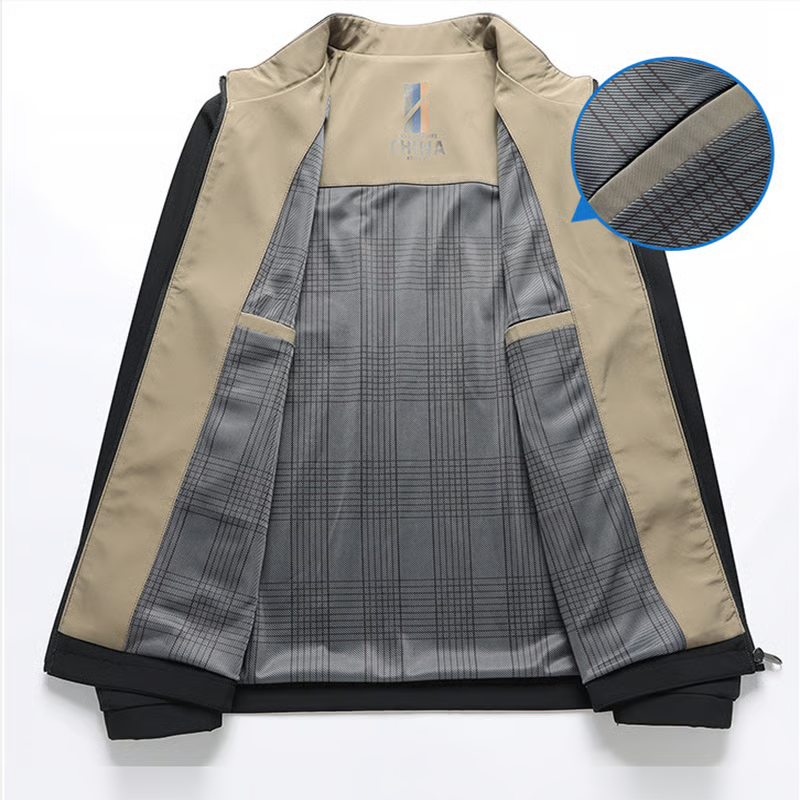 Men's Stand Collar Zip-Up Jacket