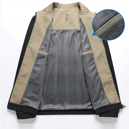 Men's Stand Collar Zip-Up Jacket