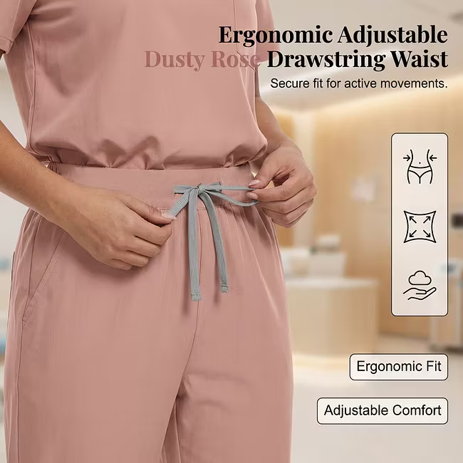 Women's Stretch Multi-Pocket Scrub Set