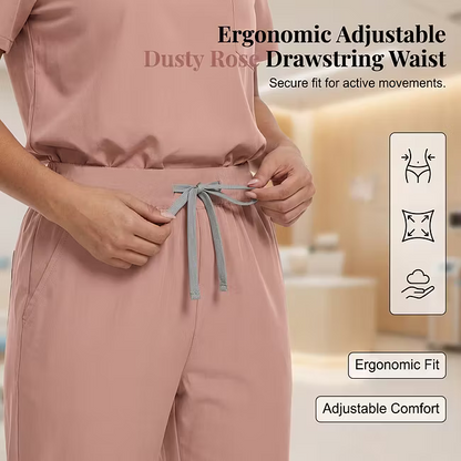Women's Stretch Multi-Pocket Scrub Set