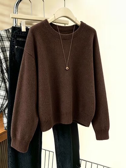 Women's Relaxed Crew Neck Knit Jumper