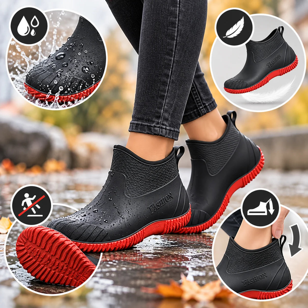 Women's Waterproof Slip-On Garden Shoes