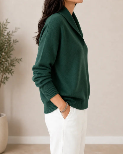 Women's Relaxed V-Neck Knit Jumper