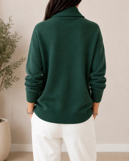 Women's Relaxed V-Neck Knit Jumper