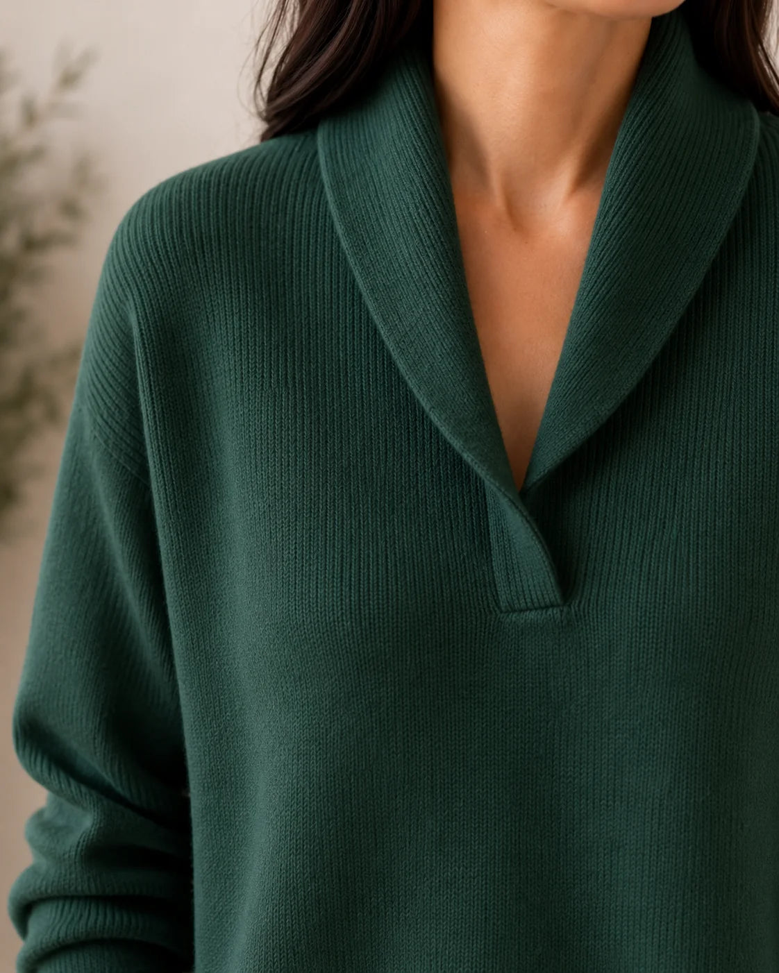 Women's Relaxed V-Neck Knit Jumper