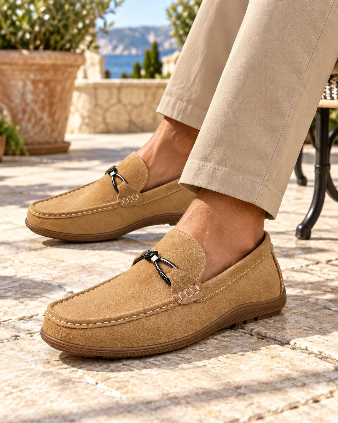Men's Suede-Look Slip-On Loafers