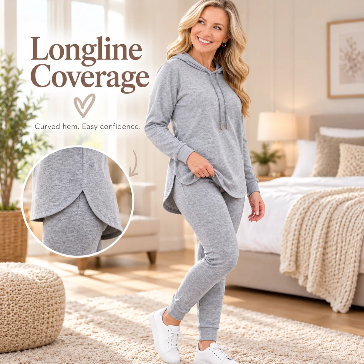 Women's Relaxed Hooded Two-Piece Trouser Set