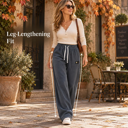 Women's Textured Wide Leg Trousers