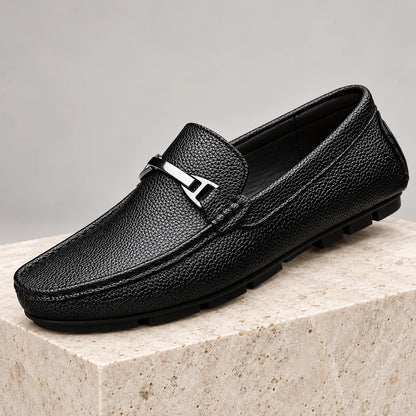 Men's Pebble-Grain Look Driving Loafers