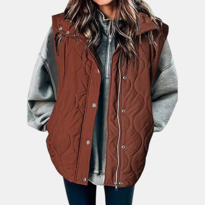 Women's Quilted Hooded Puffer Gilet