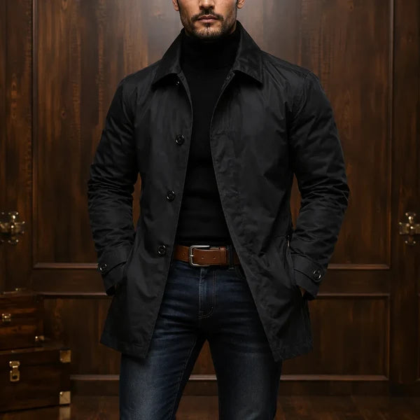Men's Lightweight Button Front Coat