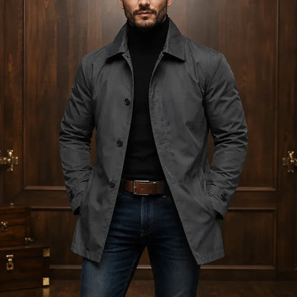 Men's Lightweight Button Front Coat