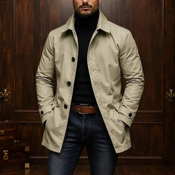 Men's Lightweight Button Front Coat