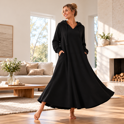 Women's Plush Hooded Lounge Dress