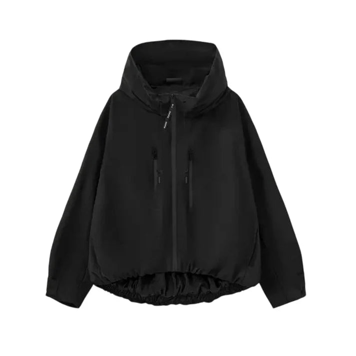Women's Oversized Bubble Hem Rain Jacket