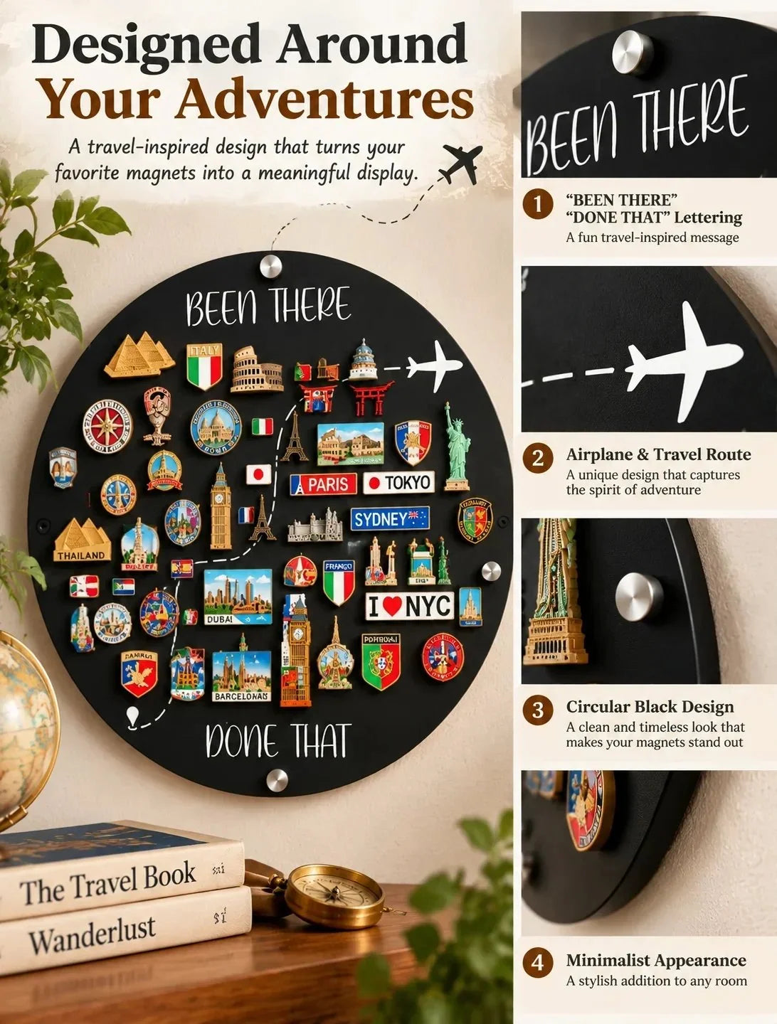 Travel Souvenir Magnet Display Board