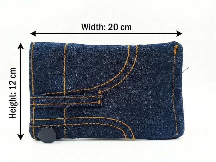 Denim Inspired Mini Folding Wallet