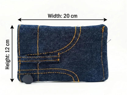 Denim Inspired Mini Folding Wallet