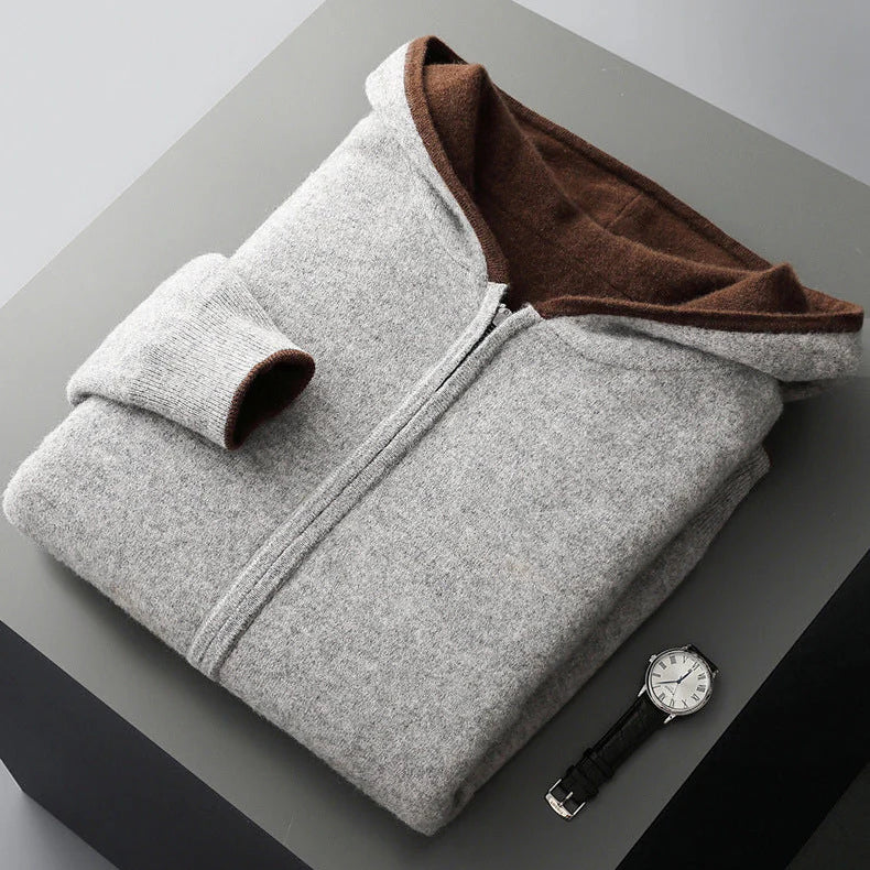 Men's Reversible Two Tone Hooded Jumper