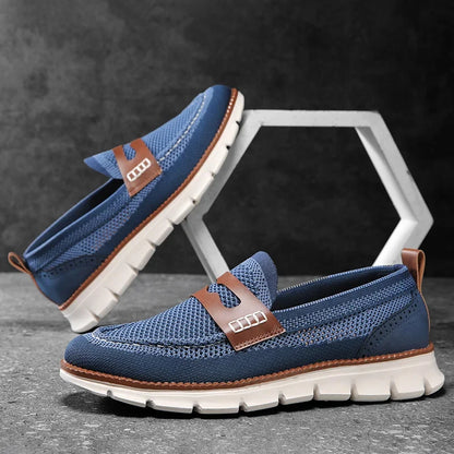 Men's Mesh Penny Loafers
