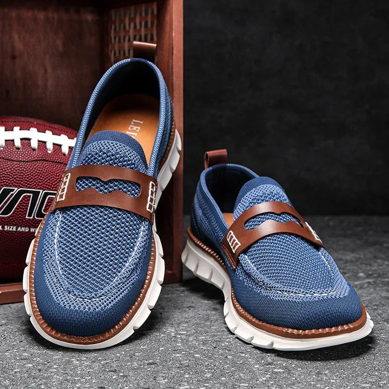 Men's Mesh Penny Loafers