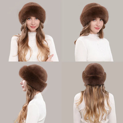 Women's Plush Winter Faux Fur Hat